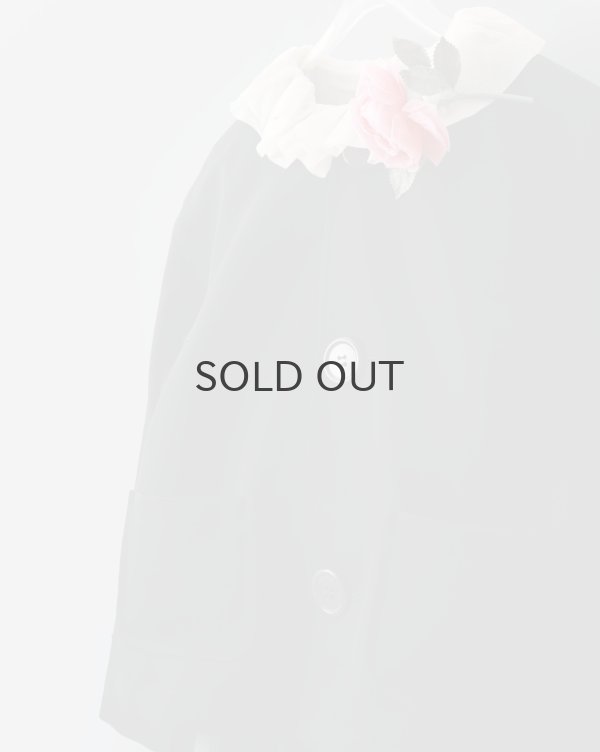 画像33: ビッグボタン ノーカラージャケット (BK) (33)