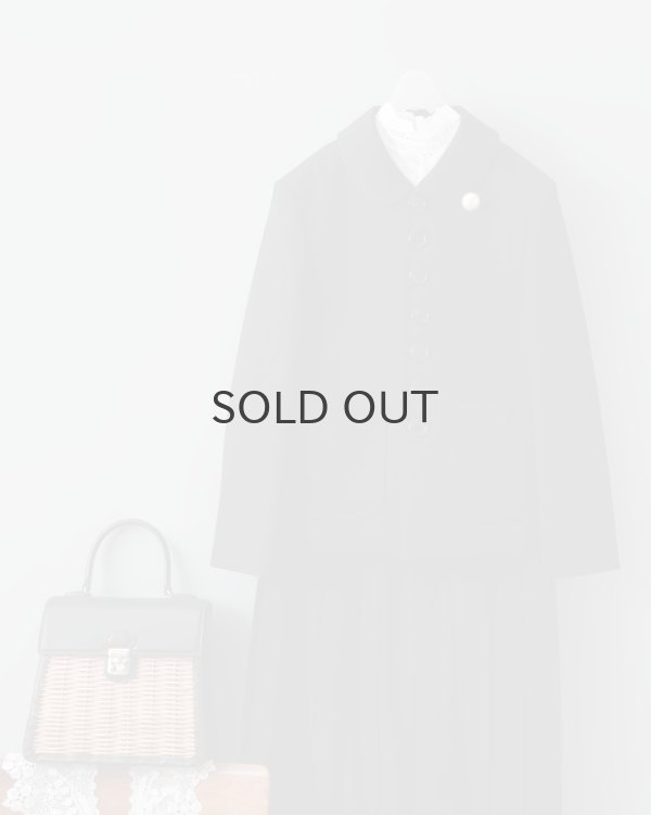 画像33: ウールギャバ 丸襟ジャケット (NV) (33)