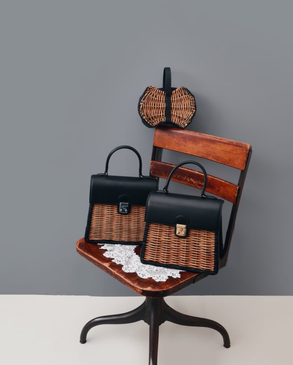 画像23: カーフ・ハンドバッグ M (BK/SV金具) (23)