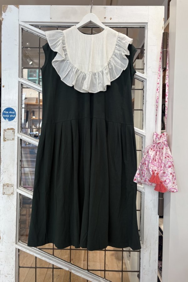 画像17: 別注!! Silk Pin Tuck RuffleCollar (BK) (17)