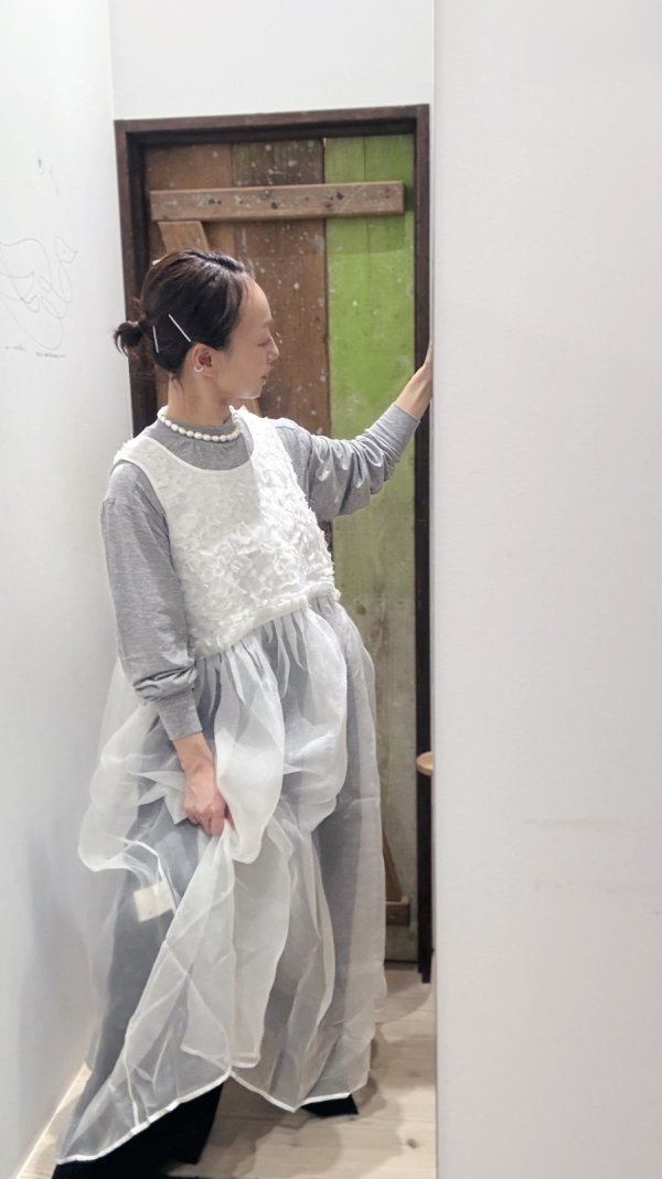 画像17: shop別注!! Khadi Silk Organdy & Embroidery Dress (OWH) (17)