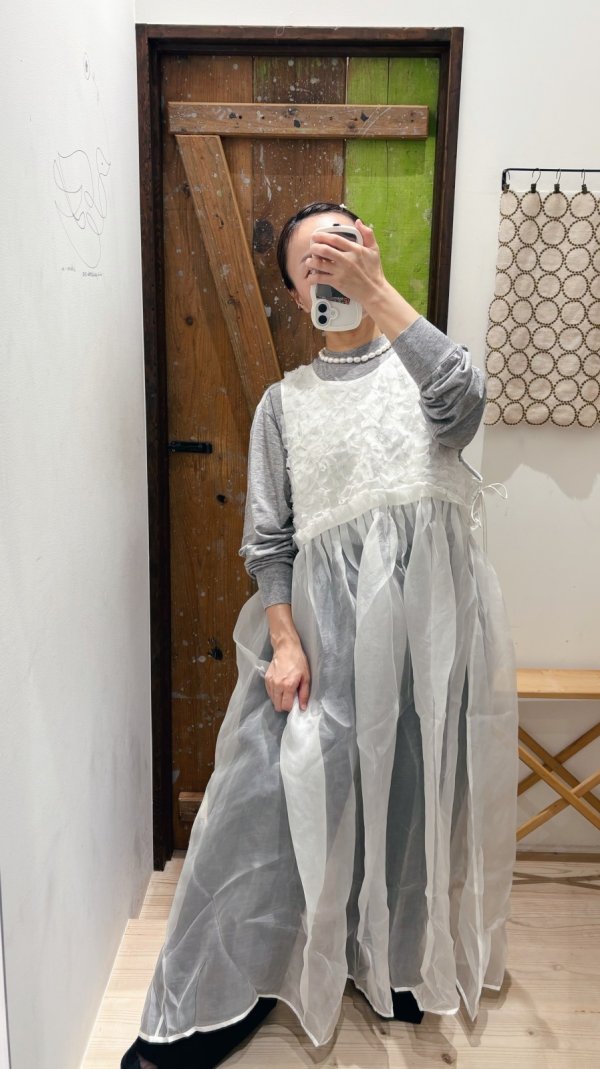 画像16: shop別注!! Khadi Silk Organdy & Embroidery Dress (OWH) (16)