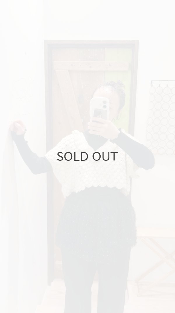 画像7: shop別注!! Hand Knit Hand Crochet Ruffle Gilet (IV) (7)