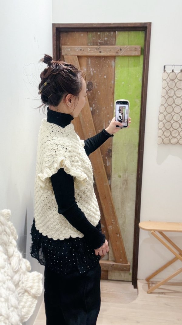 画像14: shop別注!! Hand Knit Hand Crochet Gilet (IV) (14)