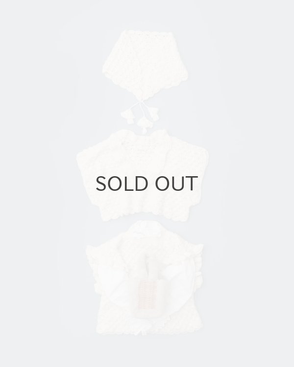 画像10: shop別注!! Hand Knit Hand Crochet Ruffle Gilet (IV) (10)