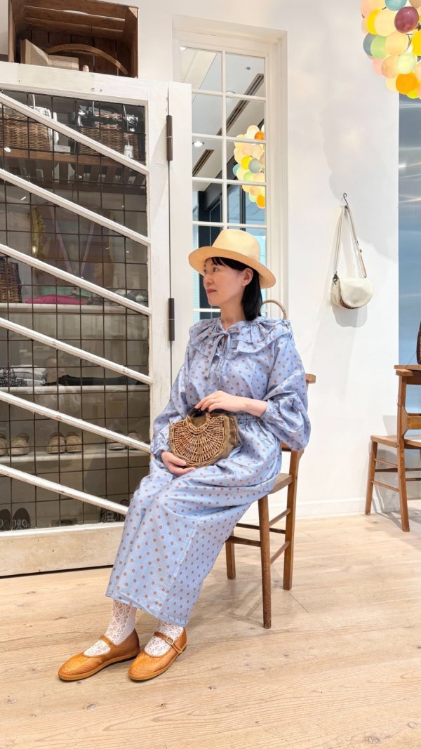 画像9: Khadi Silk Polka dots Print Tuck Pants (C.BR) (9)