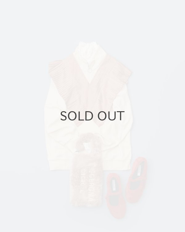 画像9: Khadi Silk Tuck Ruffle Collar (C.BR) (9)