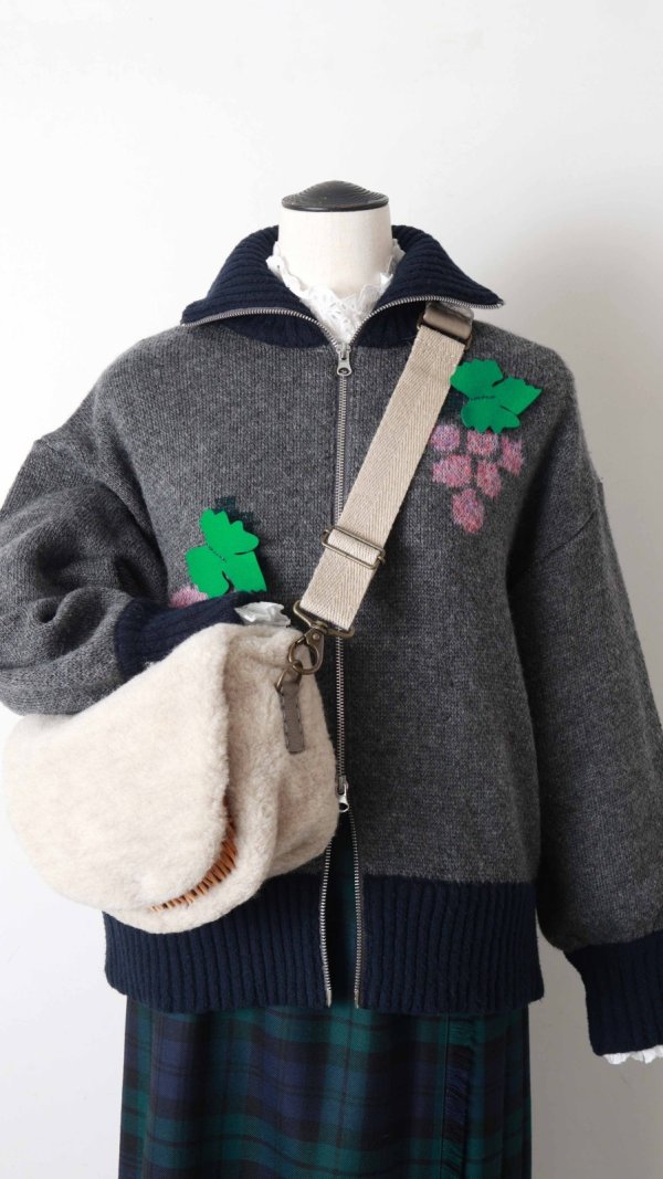 画像18: SALE30%OFF!! イヌジャガードジップカーディガン (GY) (18)