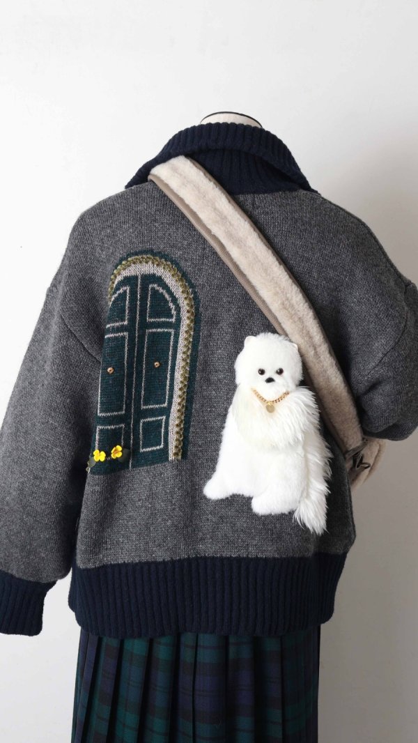 画像19: SALE30%OFF!! イヌジャガードジップカーディガン (GY) (19)