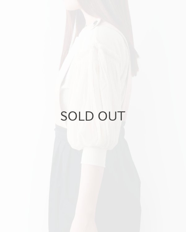 画像12: Cotton Frice T-Shirts With Mesh Sleeves KNT253 (WH) (12)