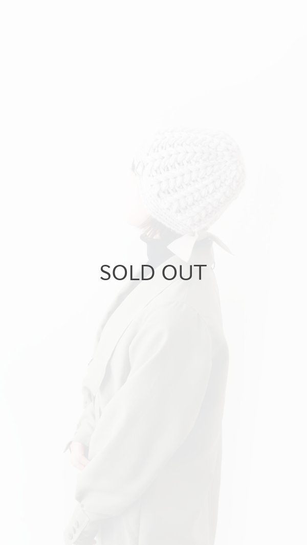 画像10: 別注!! ボーボリー ニットクロッシェ フェルトリボン付き  (LGY)  (10)