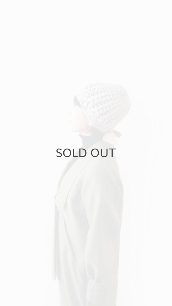 画像9: 別注!! ボーボリー ニットクロッシェ フェルトリボン付き  (LGY)  (9)