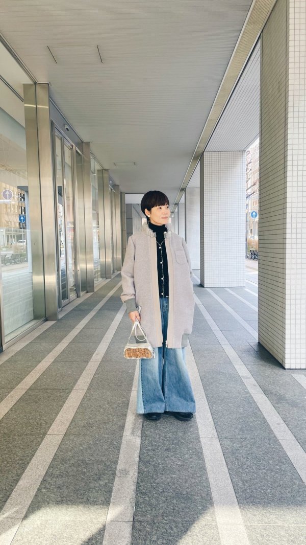 画像12: 別注!! zip up coat (LGY) (12)