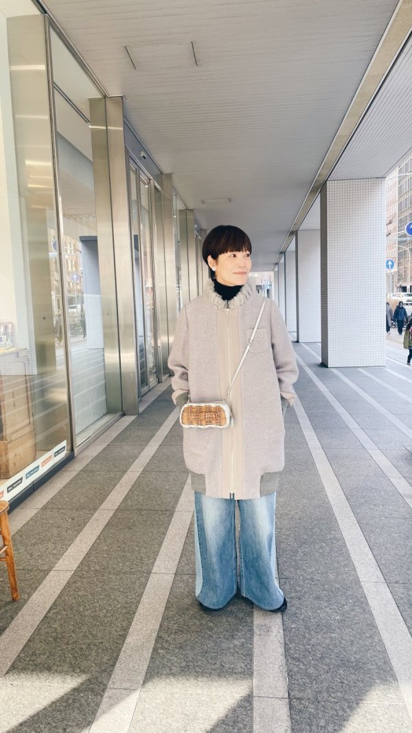 画像11: 別注!! zip up coat (LGY) (11)