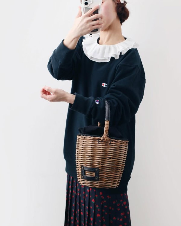 画像14: バケツ M バスケット リネンかぶせ (BK) (14)