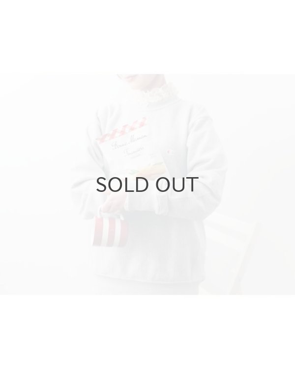 画像10: シアードットプリント 2段フリル襟ブラウス (10)