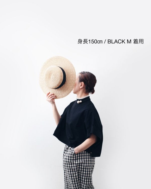 画像24: フレンチスリーブシャツ・ボーダー (56502:WHBK) (24)