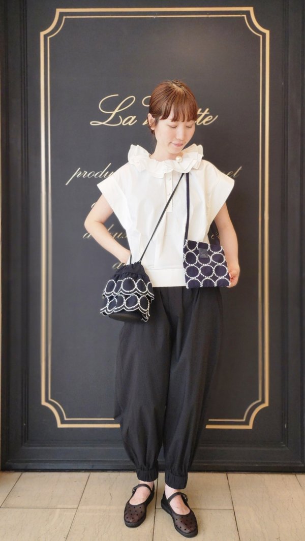 画像8: tambourine pocket bag (AES9387:NV) (8)