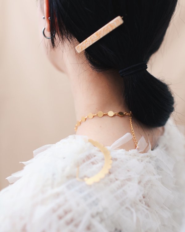 画像8: CIRCLE - ETCHED METAL NECKLACE (8)