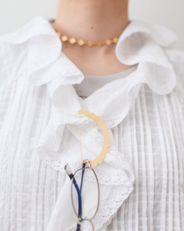 画像9: CIRCLE - ETCHED METAL NECKLACE (9)