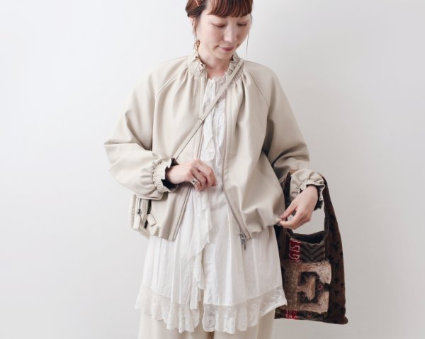 画像18: soft eco-leather blouson (IV) (18)
