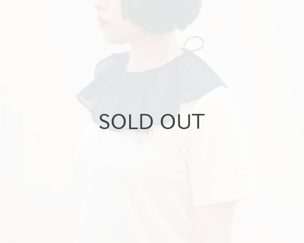 画像12: Big Ruffle Collar Organza (BK) (12)