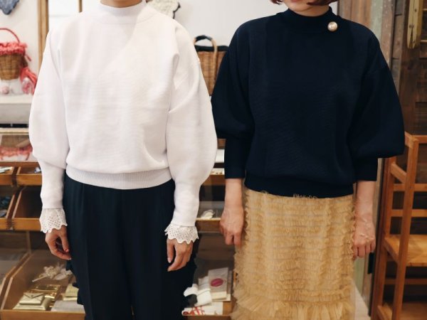 画像6: SALE!! 別注!! AMOSSAミラノリブパフスリーブ ハイネックプルオーバー (GYG:19) (6)