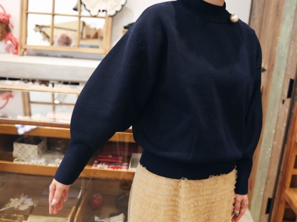 画像9: SALE!! 別注!! AMOSSAミラノリブパフスリーブ ハイネックプルオーバー (GYG:19) (9)