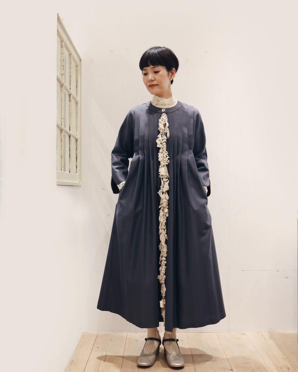 画像19: ML LUPETTO PLISSE' C/COLLO E POLSI PIZZO 304 (GRIGIO M) (19)