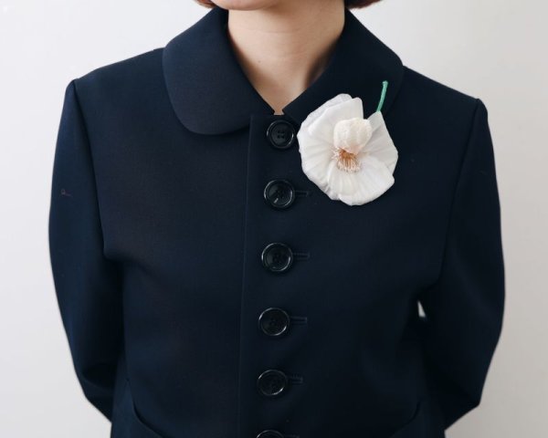 画像26: ウールギャバ 丸襟ジャケット (NV) (26)