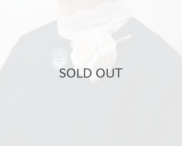 画像24: ビッグボタン ノーカラージャケット (BK) (24)