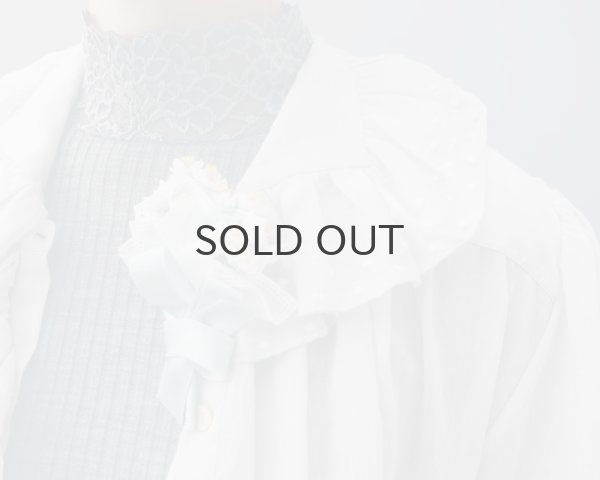 画像16: ML LUPETTO PLISSE' C/COLLO E POLSI PIZZO 304 (NERO) (16)