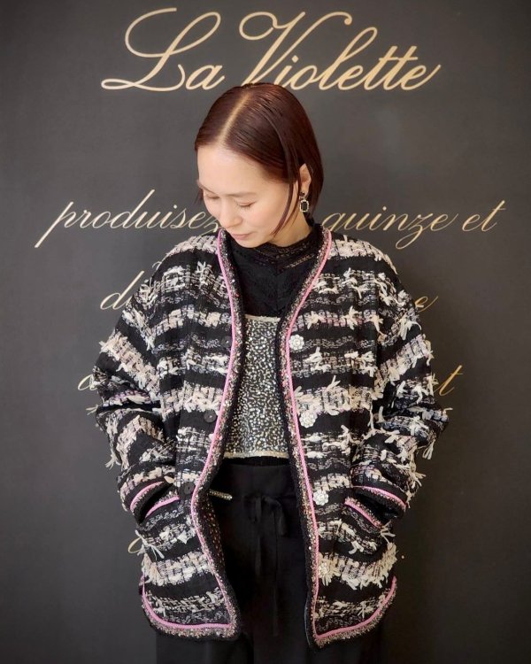 画像20: 別注!! strawberry tweed jacket (PK) (20)