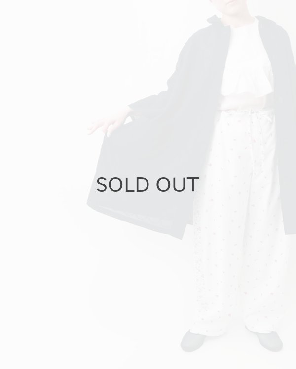 画像15: cotton flower embroidery pants (WH) (15)