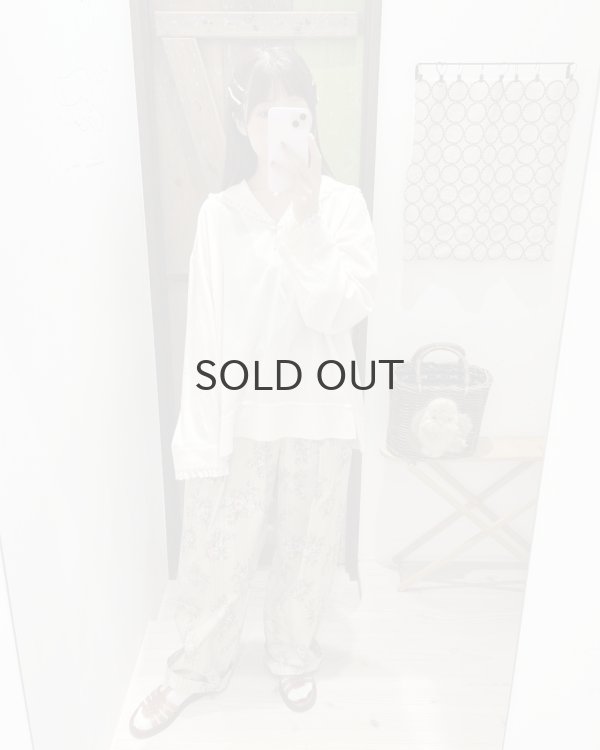 画像12: vintage flower cotton print pants (BG) (12)