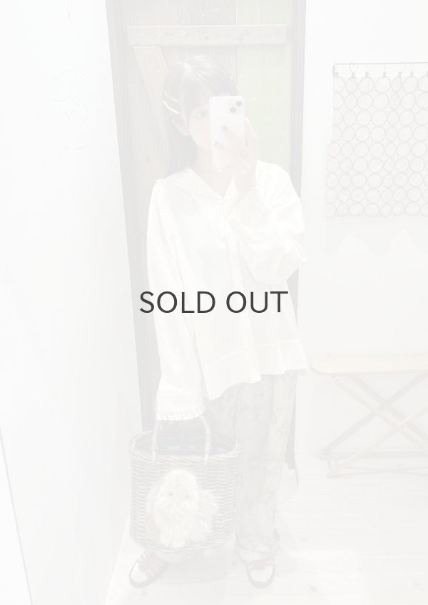 画像13: vintage flower cotton print pants (BG) (13)