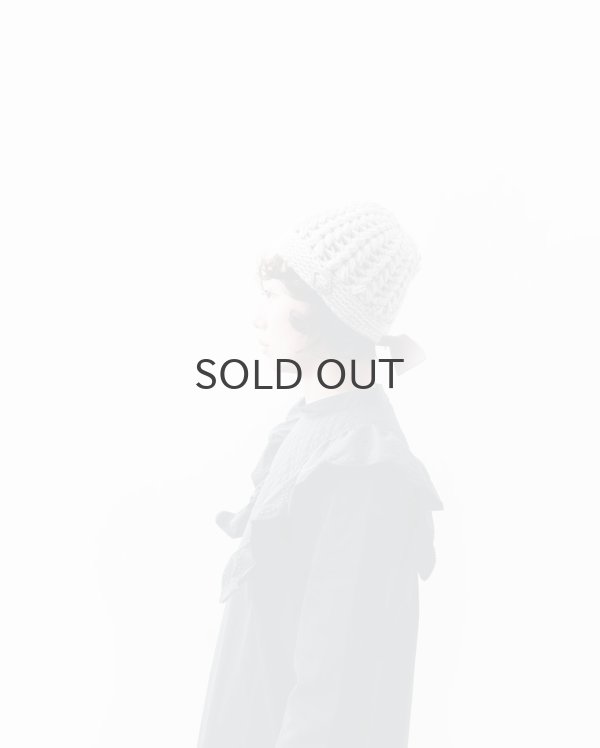 画像8: 別注!! ボーボリー ニットクロッシェ フェルトリボン付き (BK) (8)