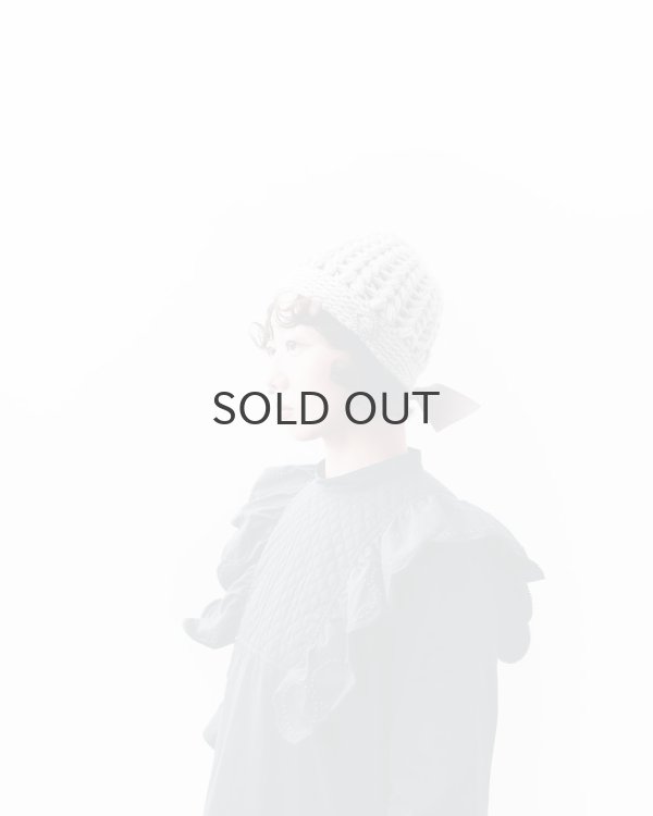 画像7: 別注!! ボーボリー ニットクロッシェ フェルトリボン付き (BK) (7)