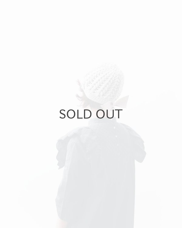 画像9: 別注!! ボーボリー ニットクロッシェ フェルトリボン付き (BK) (9)