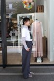 画像9: コットンツイル二重織 ワイドパンツ (GY) (9)