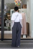 画像10: コットンツイル二重織 ワイドパンツ (GY) (10)