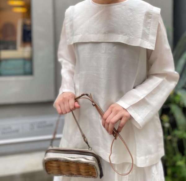 画像16: Khadi Silk Back Button Sailor Blouse (RV) (16)