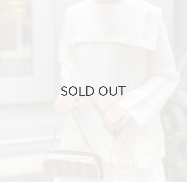 画像16: Khadi Silk Back Button Sailor Blouse (BK) (16)