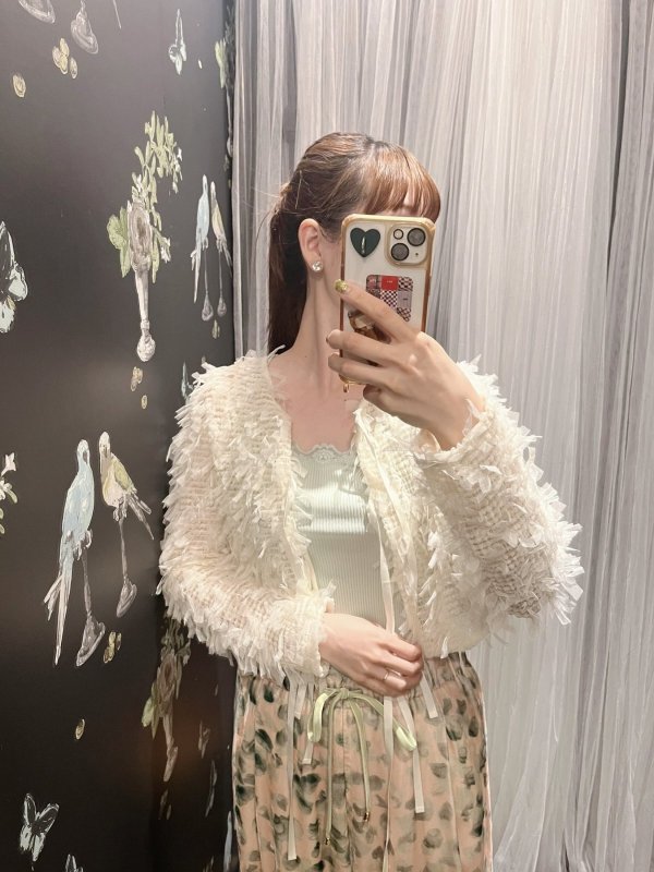 画像13: SALE15%OFF!! stretch tulle top (OF) (13)