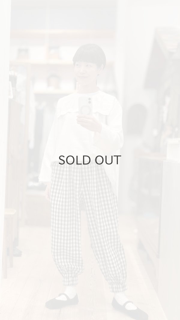 画像21: Khadi Silk Back Button Sailor Blouse (B.WH) (21)