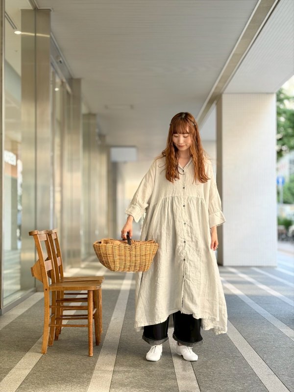 画像12: Open Collar Gathered Dress (EN) (12)