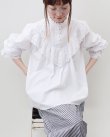 画像27: SALE15％OFF‼︎ 別注!! スタンドカラーレースブラウス (WH) (27)
