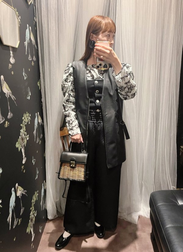 画像11: SALE30%OFF!! dry leather vest (BK) (11)