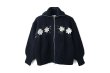 画像1: SALE30%OFF!! リスジャガードジップカーディガン (NV) (1)