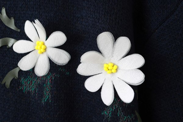 画像10: SALE30%OFF!! リスジャガードジップカーディガン (NV) (10)